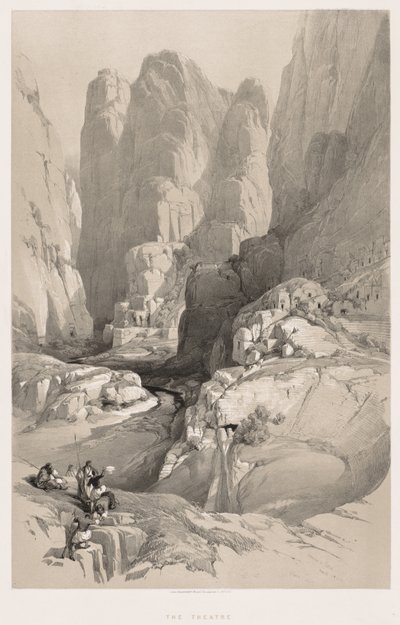 Das Heilige Land, Syrien, Idumäa, Arabien, Ägypten & Nubien Band III: Eingang zu Petra, 1842 von Louis Haghe