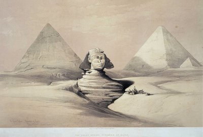 Die große Sphinx von Gizeh. 19. Jahrhundert (Lithographie) von Louis Haghe