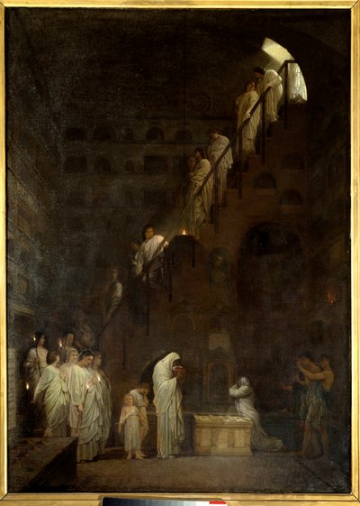 Beerdigung im Kolumbarium des Hauses der Cäsaren in Rom, Porta Capena in Rom von Louis Hector Leroux