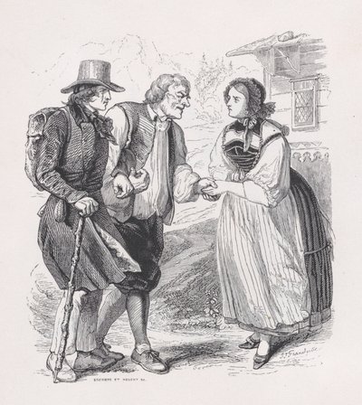 Der Reisende aus Die vollständigen Werke von Béranger, 1836 von Louis Henri Brevière, Cesar Auguste Hebert
