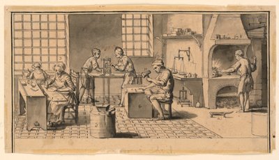 Eine Goldschlägerwerkstatt für Diderots Enzyklopädie von Louis Jacques Goussier