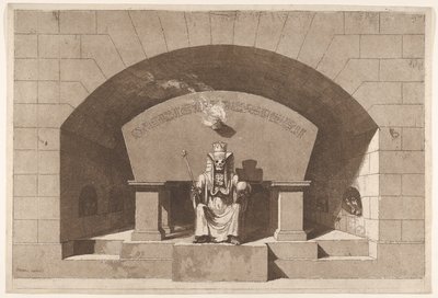 Grab mit dem Tod als Sphinx thronend, ca. 1779-84 von Louis Jean Desprez