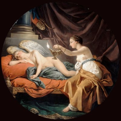 Psyche überrascht den schlafenden Amor von Louis Jean François Lagrenée
