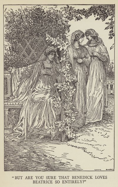 Aber sind Sie sicher, dass Benedick Beatrice so sehr liebt? von Louis John Rhead