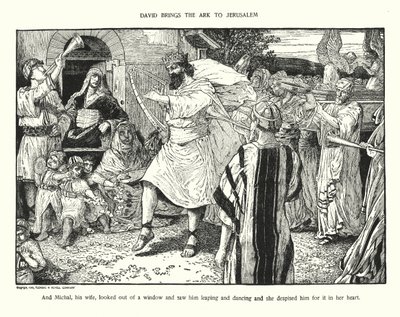 David bringt die Bundeslade nach Jerusalem von Louis John Rhead
