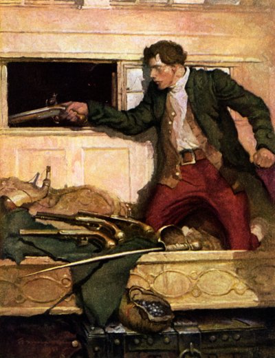 Illustration für Entführt von Robert Louis Stevenson von Louis John Rhead