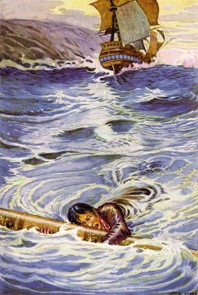 Illustration für Entführt von Robert Louis Stevenson von Louis John Rhead