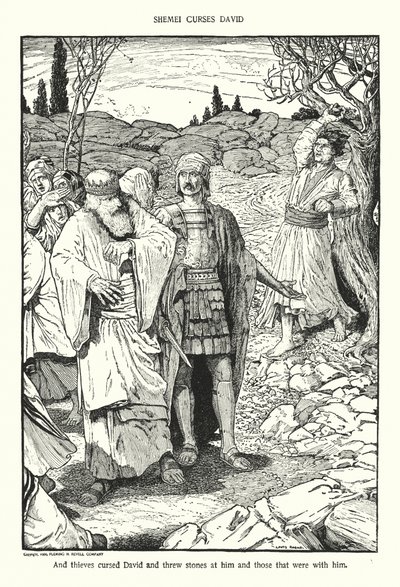 Shimei verflucht David von Louis John Rhead