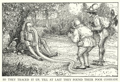 So verfolgten sie es, bis sie schließlich ihren armen Kameraden fanden (Lithografie) von Louis John Rhead