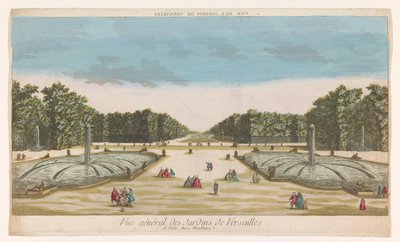 Ansicht des Gartens von Versailles von Louis Joseph Mondhare