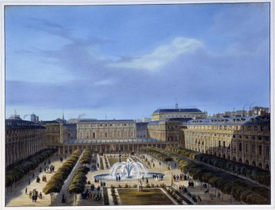 Blick auf den Garten des Königspalastes in „Paris en 1837“ von Arnout von Louis Jules Arnout