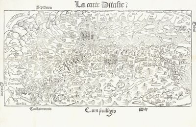 Die Karte von Italien, ca. 1830 von Louis Julien Jacottet