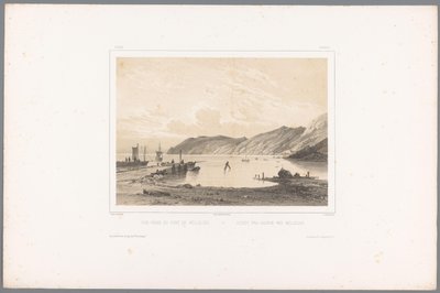 Blick auf den Hafen von Mölle von Louis Julien Jacottet