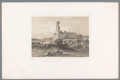 Ansicht der Ruine von Koldinghus von Louis Julien Jacottet