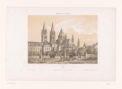 Blick auf die Abbaye aux Hommes mit der Église Saint-Étienne in Caen von Louis Le Breton