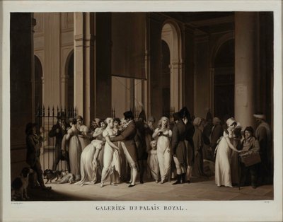 Les Galeries du Palais Royal, 1809 von Louis Leopold Boilly