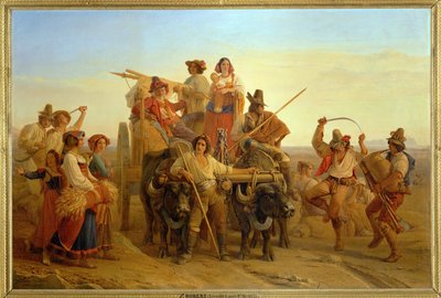 Die Ankunft der Erntearbeiter in den Pontinischen Sümpfen von Louis Leopold Robert