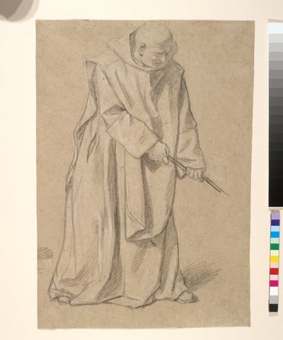 Studie eines Mönchs, der an einem Seil zieht von Louis Licherie de Beurie