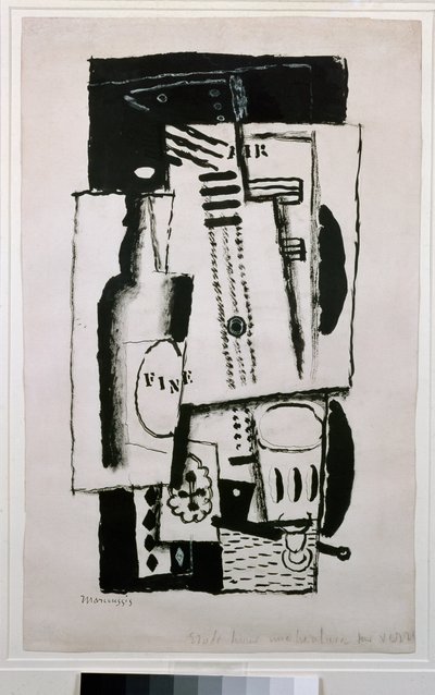 Stillleben, Studie für ein Glasgemälde von Louis Marcoussis