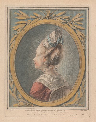 Kopf eines jungen Mädchens nach links gewandt von Louis Marin Bonnet