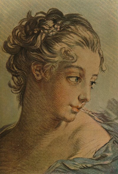 La Tete DUne Jeune Fille, Kopf eines jungen Mädchens, 1760-1790, 1913 von Louis Marin Bonnet