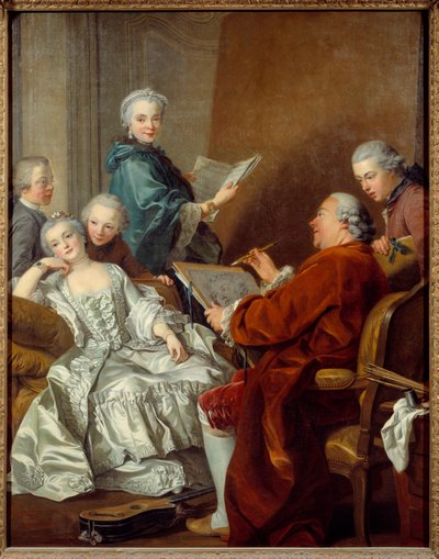 Der Maler Carle van Loo und seine Familie von Louis Michel van Loo