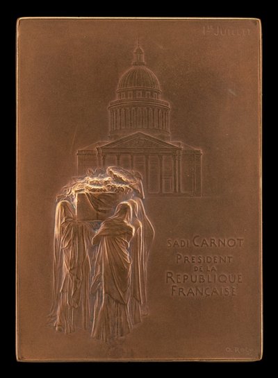 Der Leichnam von Präsident Sadi Carnot zum Panthéon getragen [Vorderseite], 1894 von Louis Oscar Roty