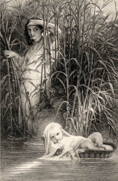 Moses am Nil entdeckt von Louis Pierre Henriquel Dupont
