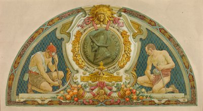 Bergbau (Studie für Lunette, Altes Senatsgebäude) von Louis Schaettle