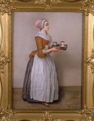 Die heiße Schokolade, Kopie nach dem Original von Jean-Étienne Liotard von Louis Scherf
