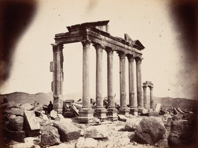 Mausoleum am westlichen Ende der Kolonnade, Palmyra, 1864 von Louis Vignes