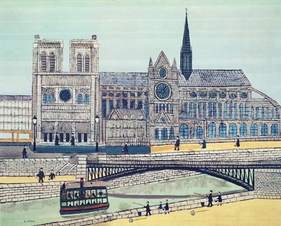 Notre-Dame (Südseite), ca. 1933 von Louis Vivin