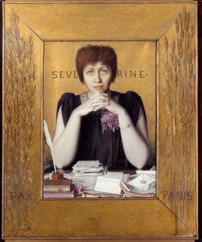 Porträt von Caroline Remy genannt Séverine (1855-1929), französische Journalistin von Louis Welden Hawkins