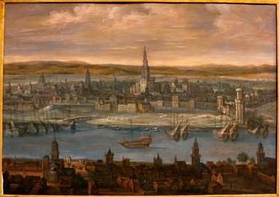 Ansicht von Sevilla - Gemälde zugeschrieben Louis de Caulery (1580-1621), Öl auf Leinwand, Anfang 17. Jahrhundert - Museum der Schönen Künste von Sevilla, Spanien von Louis de Caulery