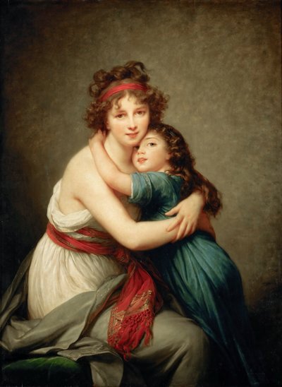 Selbstporträt mit ihrer Tochter Julie von Elisabeth Louise Vigee Lebrun