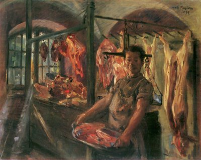 Metzgerei in Schäftlarn von Lovis (1858-1925) Corinth