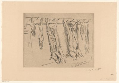 Geschlachtete Schweine von Lovis Corinth (signed by artist)
