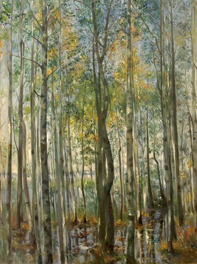 Ein Wald. Überschwemmung am Starnberger See von Lovis Corinth