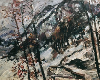 Der Herzogstand am Walchensee im Schnee von Lovis Corinth