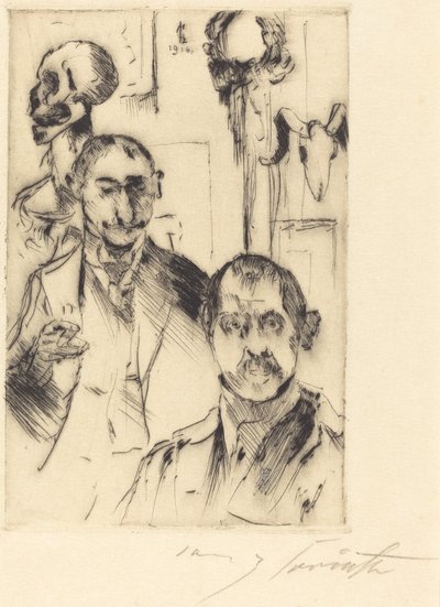Doppelbildnis mit Skelett von Lovis Corinth