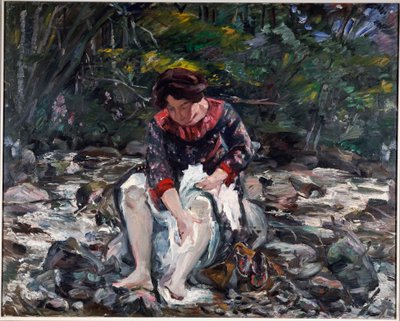 Mädchen im Bach, 1913 von Lovis Corinth