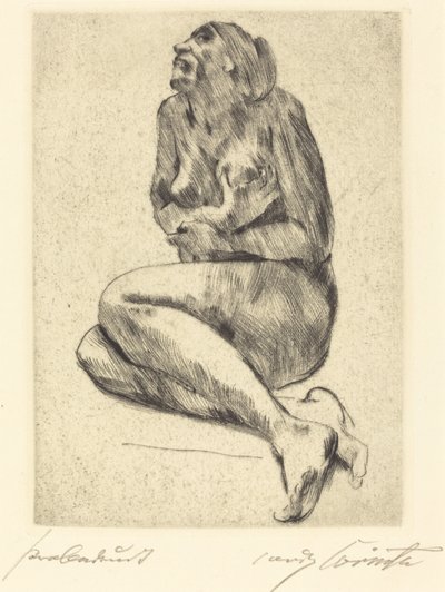 Kauernder weiblicher Akt, 1914 von Lovis Corinth