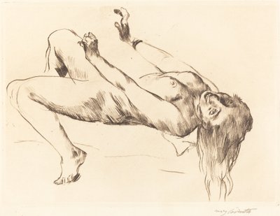 Liegender weiblicher Akt (Studie) von Lovis Corinth