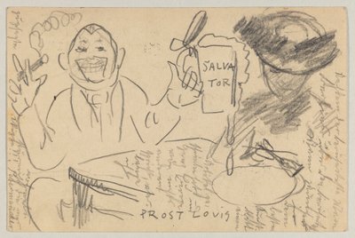 Lovis Corinth an Carl Strathmann: Postkarte, Poststempel 13. März 1903 von Lovis Corinth