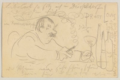 Lovis Corinth an Carl Strathmann: Postkarte, Poststempel 13. September 1907 von Lovis Corinth