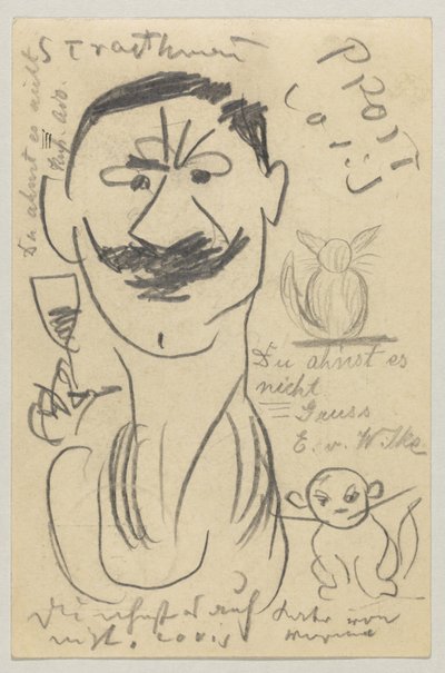 Lovis Corinth an Carl Strathmann: Postkarte, Poststempel 29. März 1904 von Lovis Corinth