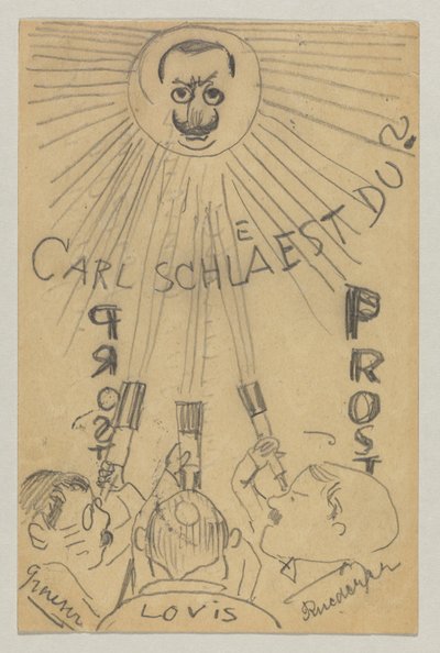 Lovis Corinth an Carl Strathmann: Postkarte, Poststempel 9. Januar 1910 von Lovis Corinth