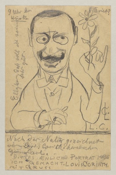 Lovis Corinth an Fräulein Elly Franke: Postkarte, Poststempel 28. August 1897 von Lovis Corinth