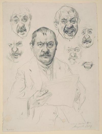 Studien zu einem Selbstbildnis von Lovis Corinth