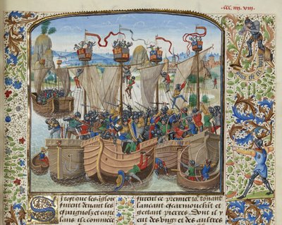 Die Schlacht von La Rochelle von Loyset Liedet